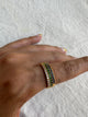 ANILLO PENSIL BAÑO DE ORO CON CIRCONES AZUL