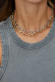 SET CHOKER ESLABON SILVER AND GOLD