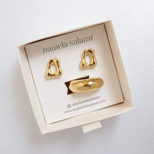 TOPOS ONDA GOLD + MAXI EARCUFF