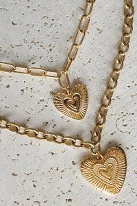 COLLAR CORAZÓN TRIBUTO GOLD