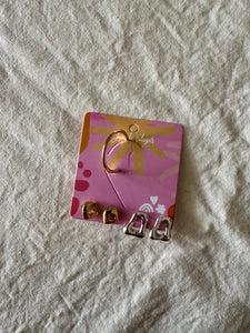 SET ARETES X 2 +  EARCUFF MAXI