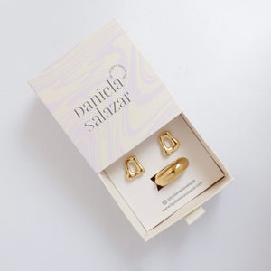 TOPOS ONDA GOLD + MAXI EARCUFF