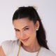 TOPOS CUADRADOS SILVER + MAXI EARCUFF DORADO