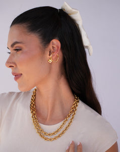 TOPOS CUADRADOS GOLD + MAXI EARCUFF