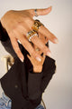 SET 2 ANILLOS ONDAS GOLD