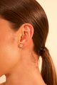 ARETES FLOR DE LOTO CON CIRCONES