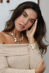 SET COLLAR + PULSERA ENCANTO MARINO PIEDRA GRANDE