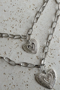 COLLAR CORAZÓN TRIBUTO SILVER